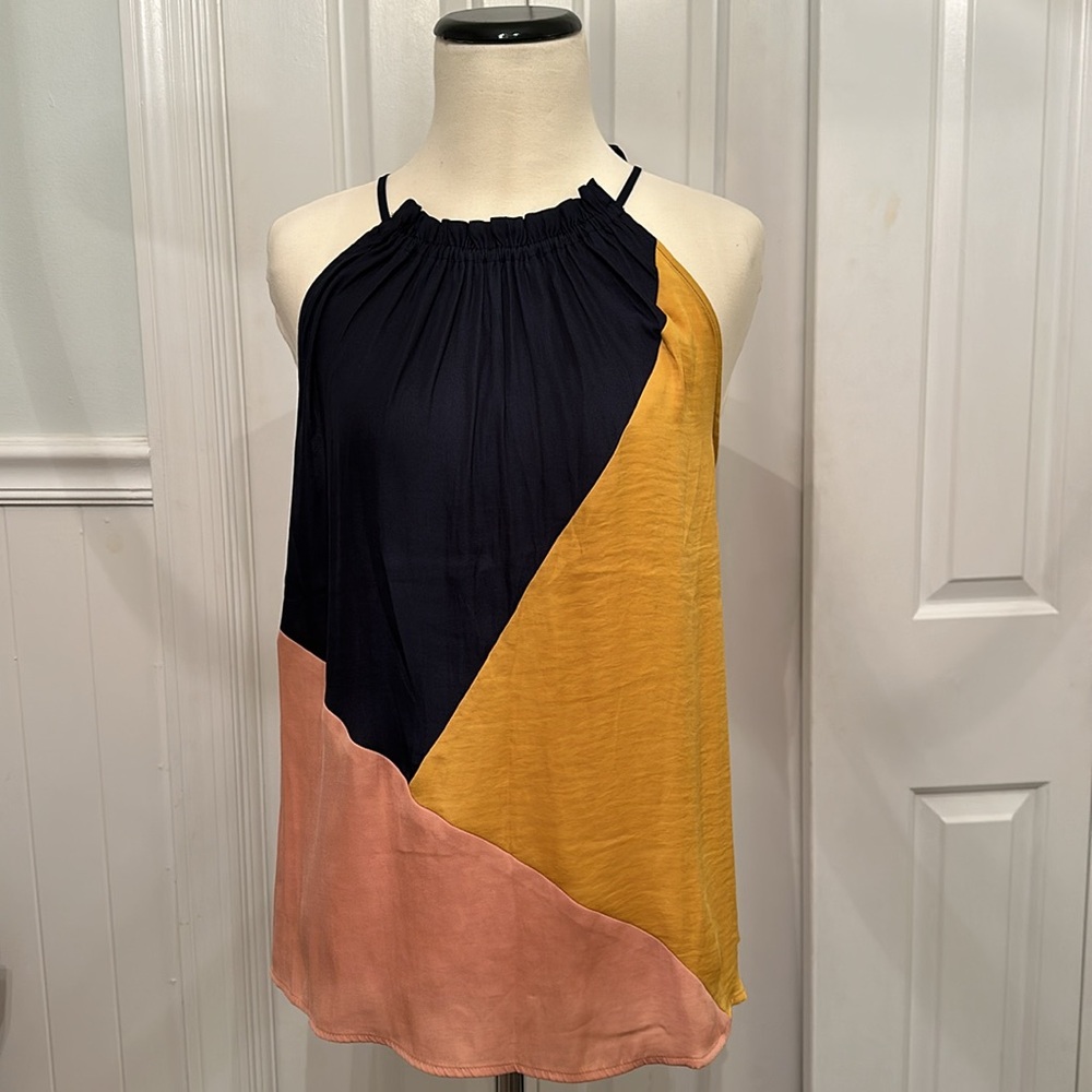 NWT LOFT Colorblock Halter Top